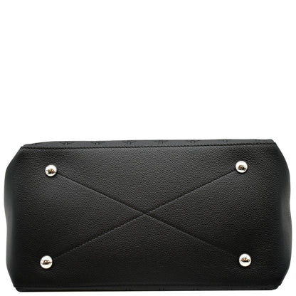 LOUIS VUITTON Beaubourg Mahina MM Leather Hobo Shoulder Bag Black