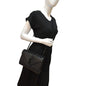 YVES SAINT LAURENT Medium Envelope Leather Chain Shoulder Bag Black