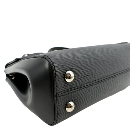 LOUIS VUITTON Cluny MM Epi Leather Shoulder Bag Black