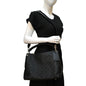 LOUIS VUITTON Beaubourg Mahina MM Leather Hobo Shoulder Bag Black