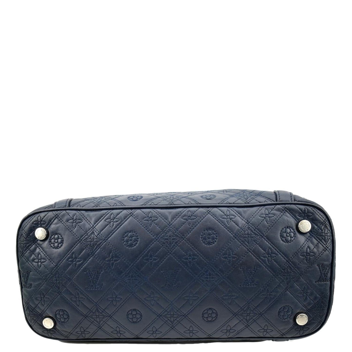 LOUIS VUITTON Antheia Ixia MM Leather Shoulder Bag Blue
