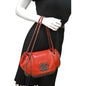 CHANEL Chain Fringe Flap Lambskin Leather Shoulder Bag Red