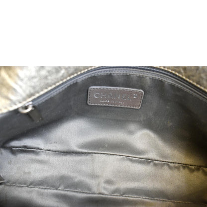 CHANEL Distressed Leo Lion Medium Flap Lambskin Leather Shoulder Bag Metallic
