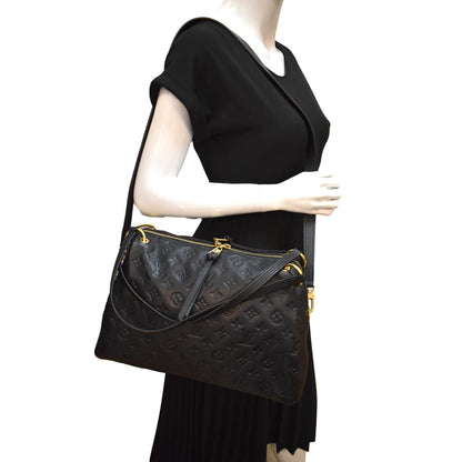 LOUIS VUITTON Ponthieu PM Empreinte Leather Shoulder Bag Black