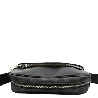 LOUIS VUITTON Dayton Reporter PM Damier Graphite Shoulder Bag Black