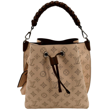 LOUIS VUITTON Muria Mahina Perforated Leather Shoulder Bag Cream