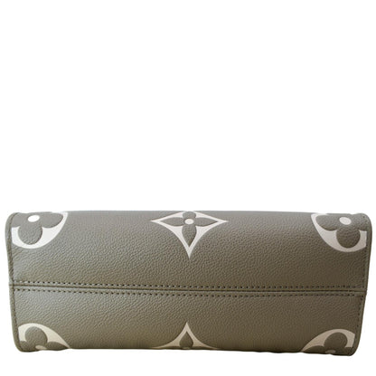 LOUIS VUITTON Onthego PM Bicolor Monogram Empreinte Shoulder Bag Cream