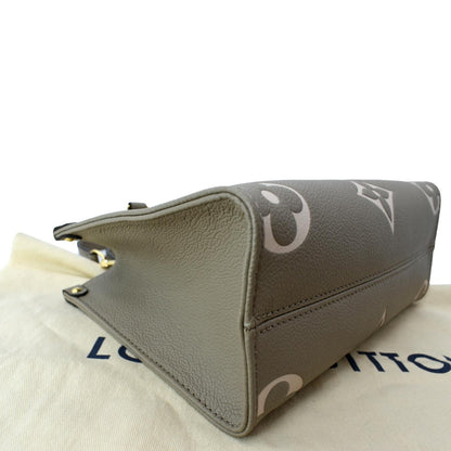 LOUIS VUITTON Onthego PM Bicolor Monogram Empreinte Shoulder Bag Cream