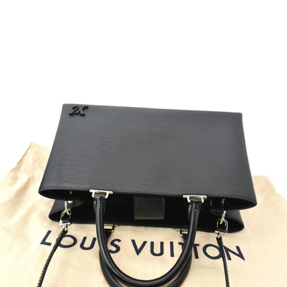 LOUIS VUITTON Kleber Epi Leather Shoulder Bag Black