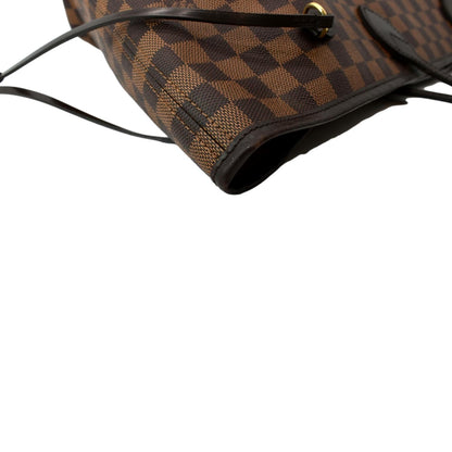 LOUIS VUITTON Neverfull GM Damier Ebene Tote Shoulder Bag Brown