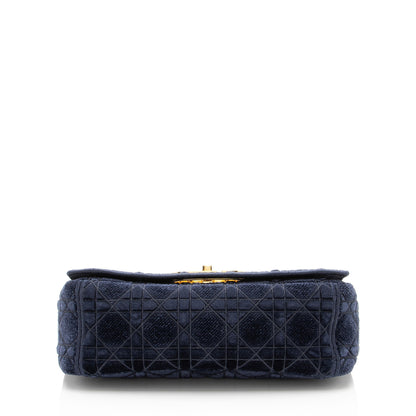 Dior Velvet Cannage Caro Medium Shoulder Bag