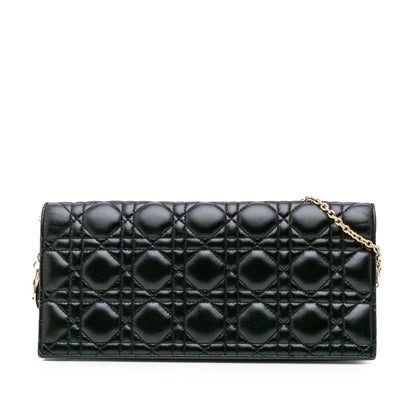 Dior Lambskin Cannage Lady Dior Convertible Clutch