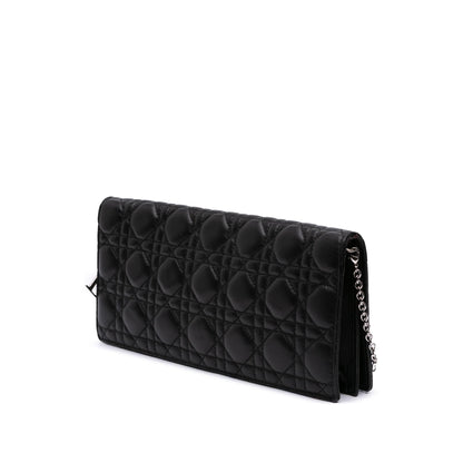 Dior Lambskin Cannage Lady Dior Convertible Clutch