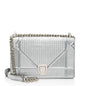 Dior Metallic Calfskin Micro Cannage Diorama Medium Shoulder Bag