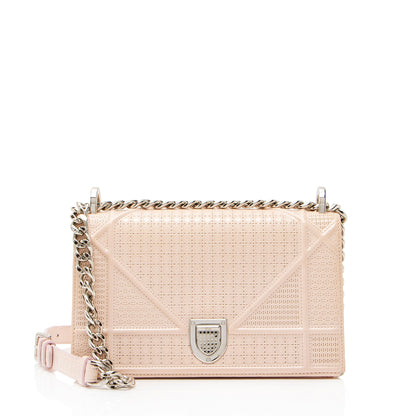 Dior Micro Cannage Patent Leather Diorama Small Shoulder Bag