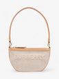 Burberry Olympia Logo Shoulder Bag Beige Cotton