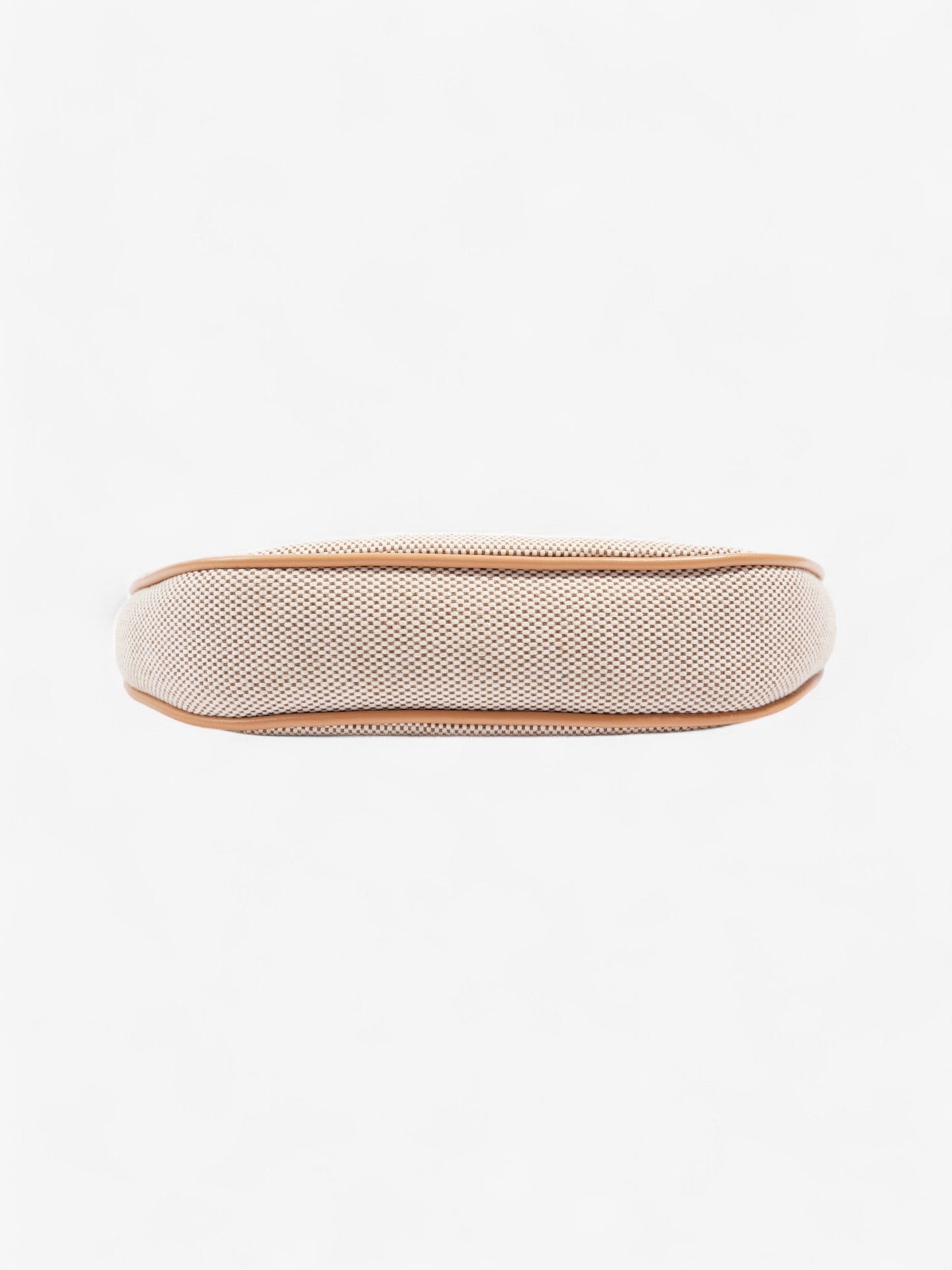 Burberry Olympia Logo Shoulder Bag Beige Cotton