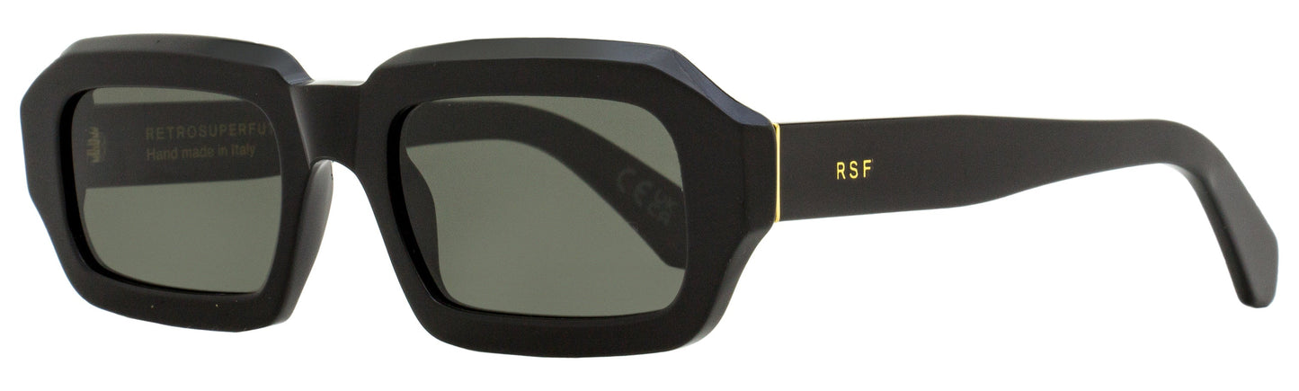 Retrosuperfuture Rectangular Sunglasses Fantasma 17I Black 54mm Black