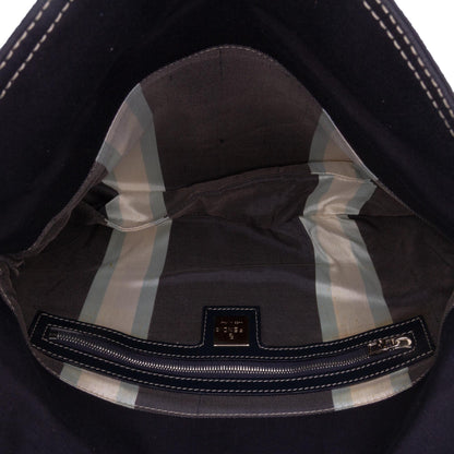 Fendi Canvas FF Marble Double Flap Shoulder Bag