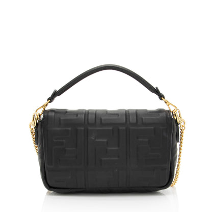 Fendi FF Embossed 1974 Mini Baguette Shoulder Bag