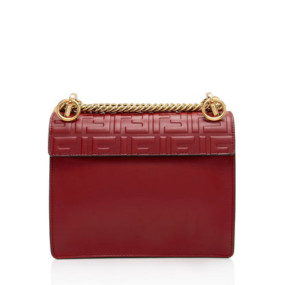 Fendi FF Embossed Calfskin Kan I Small Shoulder Bag (SHF-flp0Jj)