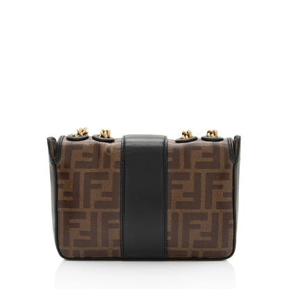 Fendi FF Spalmati 1974 Double F Mini Shoulder Bag (SHF-CKdmaW)