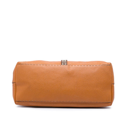 Fendi Large Leather Selleria Villa Borghese Tote