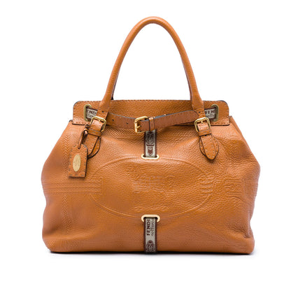 Fendi Large Leather Selleria Villa Borghese Tote
