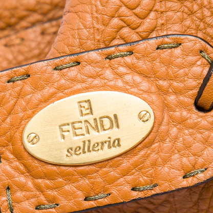 Fendi Large Leather Selleria Villa Borghese Tote