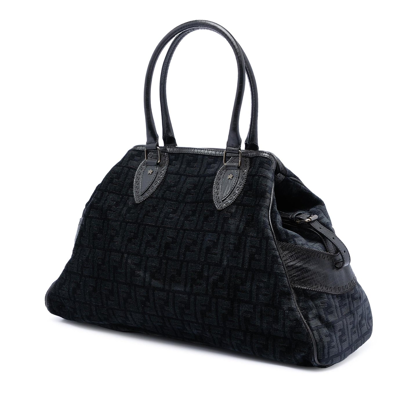 Fendi Large Zucca Velvet Etniko Du Jour Handbag