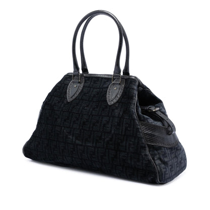 Fendi Large Zucca Velvet Etniko Du Jour Handbag