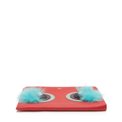 Fendi Leather Monster Zip Clutch (SHF-1L3C25)