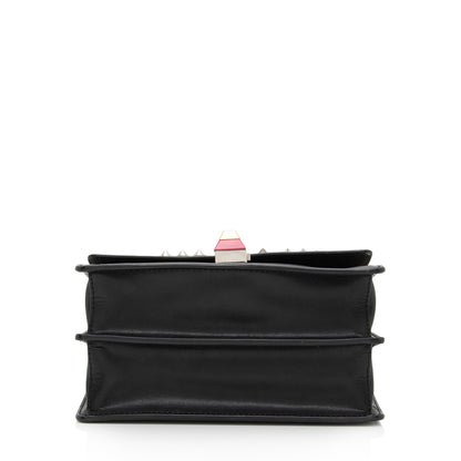 Fendi Leather Studded Kan I Small Shoulder Bag (SHF-HruO3c)