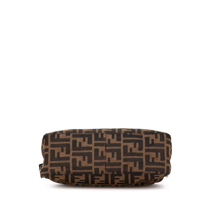 Fendi Zucca Canvas Double Flap Shoulder Bag (SHG-jvqpSt)