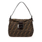 Fendi Zucca Canvas Double Flap Shoulder Bag