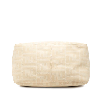 Fendi Zucca Canvas Double Flap Shoulder Bag