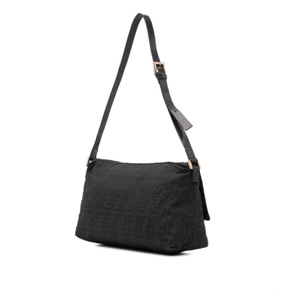 Fendi Zucca Canvas Flap Shoulder Bag