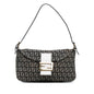 Fendi Zucchino Canvas Double Flap Shoulder Bag