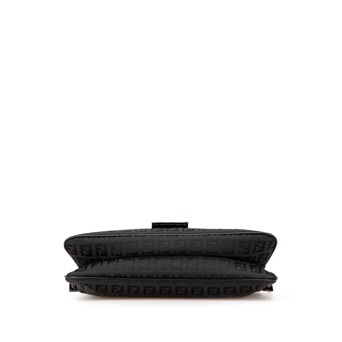 Fendi Zucchino Canvas Double Flap Shoulder Bag