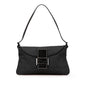 Fendi Zucchino Canvas Double Flap Shoulder Bag