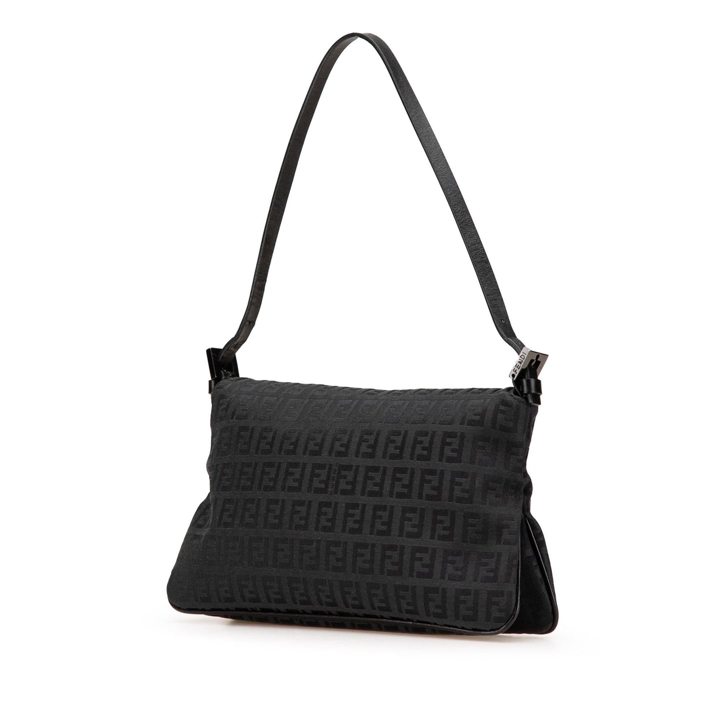 Fendi Zucchino Canvas Double Flap Shoulder Bag
