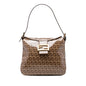 Fendi Zucchino Crystal Double Flap Shoulder Bag