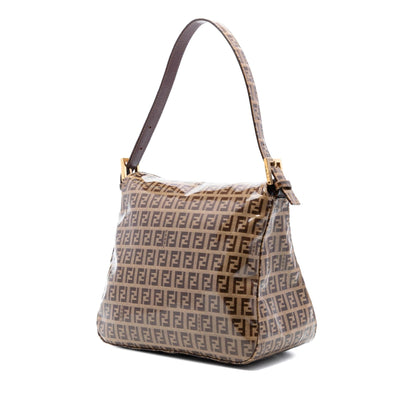 Fendi Zucchino Crystal Double Flap Shoulder Bag