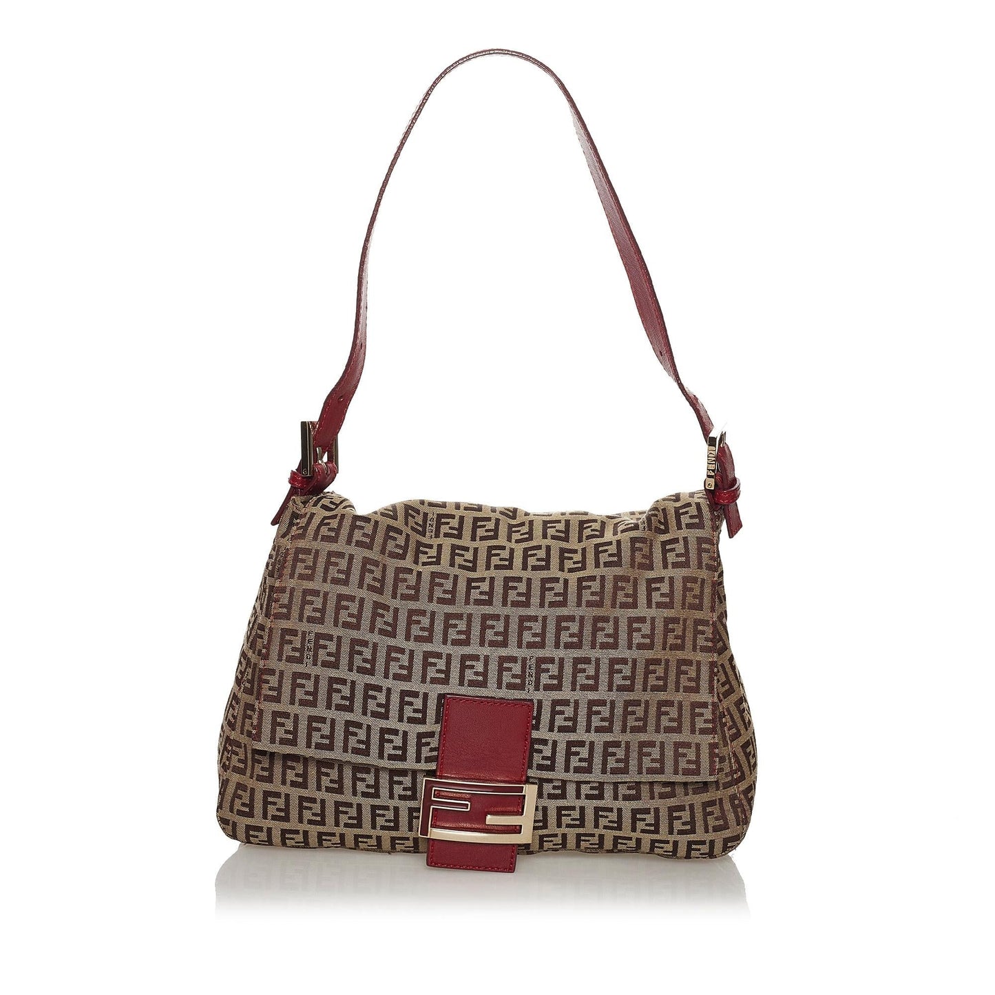 Fendi Zucchino Mamma Forever Canvas Shoulder Bag (SHG-33285)