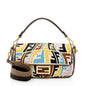 Fendi x Sara Coleman Canvas Fish Eye Medium Baguette Shoulder Bag