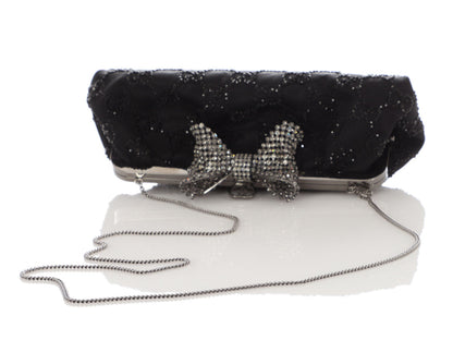 Gucci Black Crystal Broad Clutch