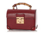 Gucci Small Red Bamboo Padlock Shoulder Bag