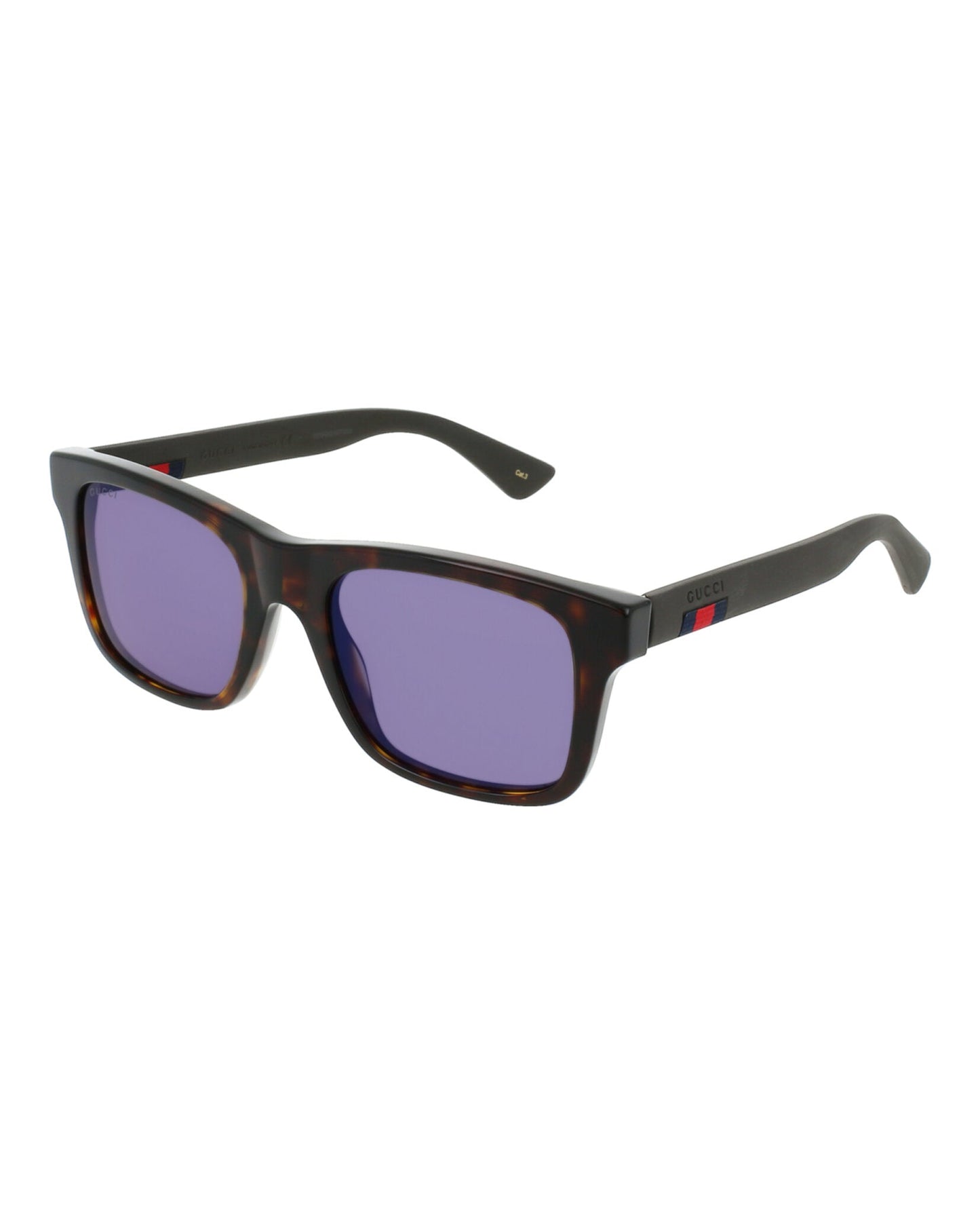 Gucci Mens Square/Rectangle Havana Brown Blue Fashion Designer Eyewear