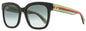 Gucci Square Sunglasses GG0034SN 002 Black/Green/Red 54mm 0034 Black Green Red