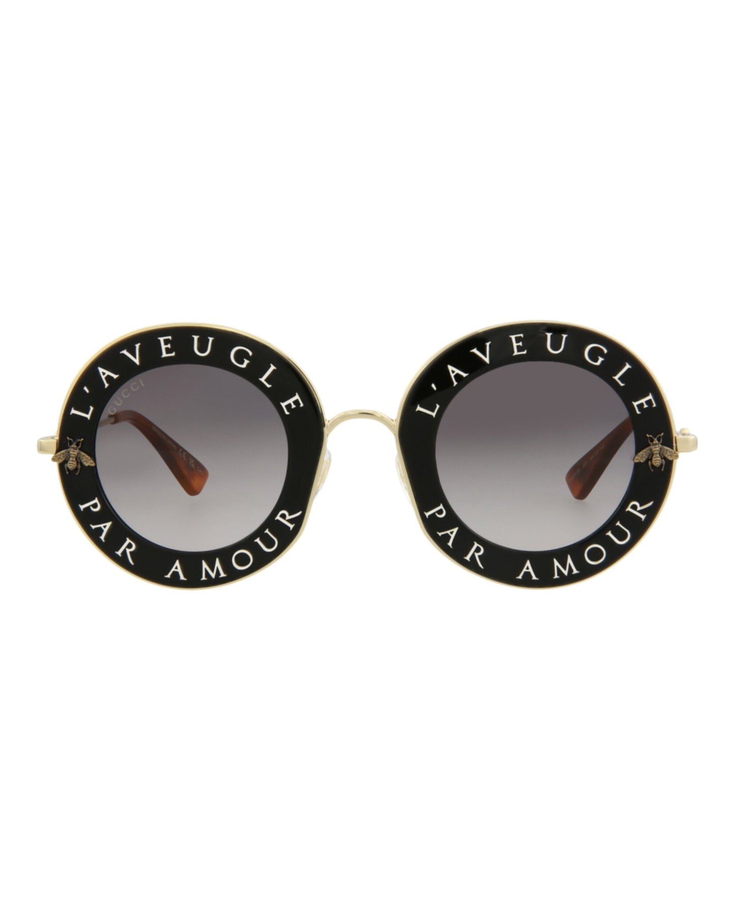 Gucci Womens Round/Oval Black Gold Grey Fashion Designer Eyewear